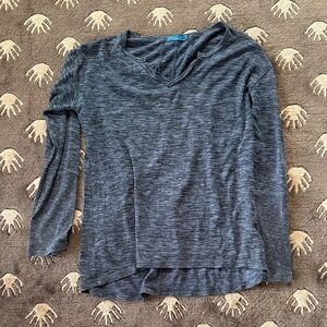 Prana Charcoal Long Sleeve V-Neck Top